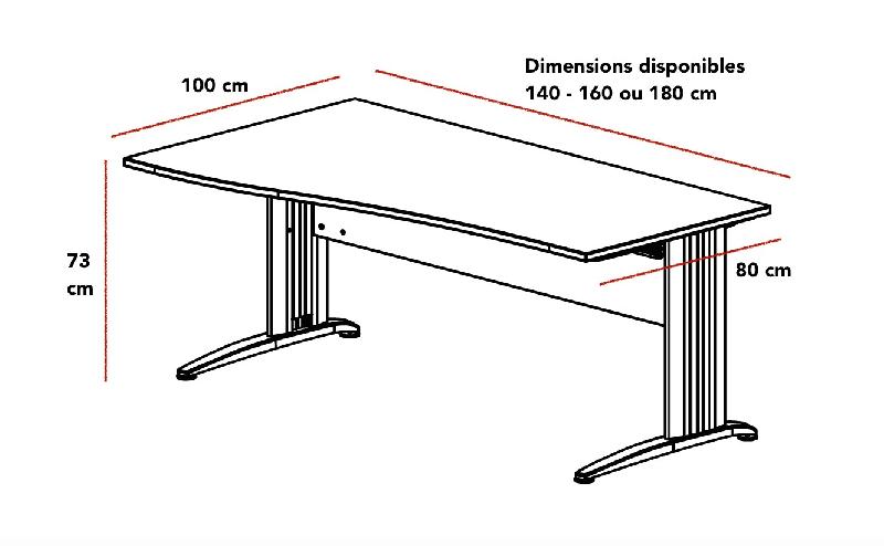 Bureau vague Sigma - Mobel Linea - Blanc 9010, 160, Blanc, Gauche_4
