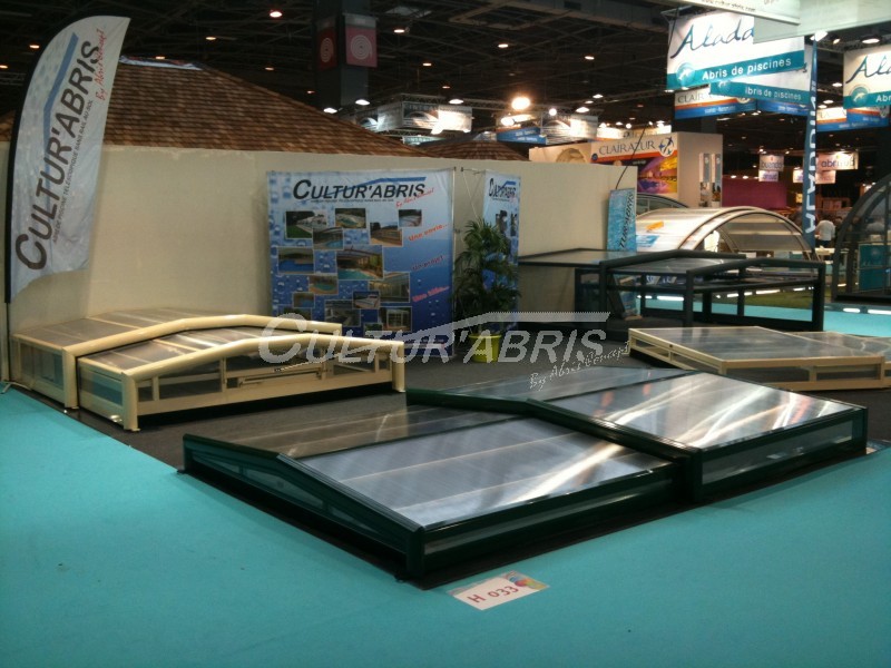 Abride  piscine plat, télescopique - toiture 2 pans - Moorea 3 / Cultur'Abris_3