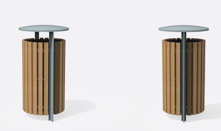 Axis - Cendrier Corbeille 110L Ergonomique et Résistant - Larusdesign_3