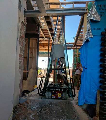 Chariot de transport verre et matériaux de construction jusqu'à 1200 kg - terrain accidenté - TC1 Hoeflon - autonome sur batterie_3