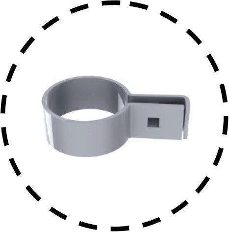 Colliers pour grilles main courante - fixation pour clôture  -  diamètre pour poteaux de ø60mm_3