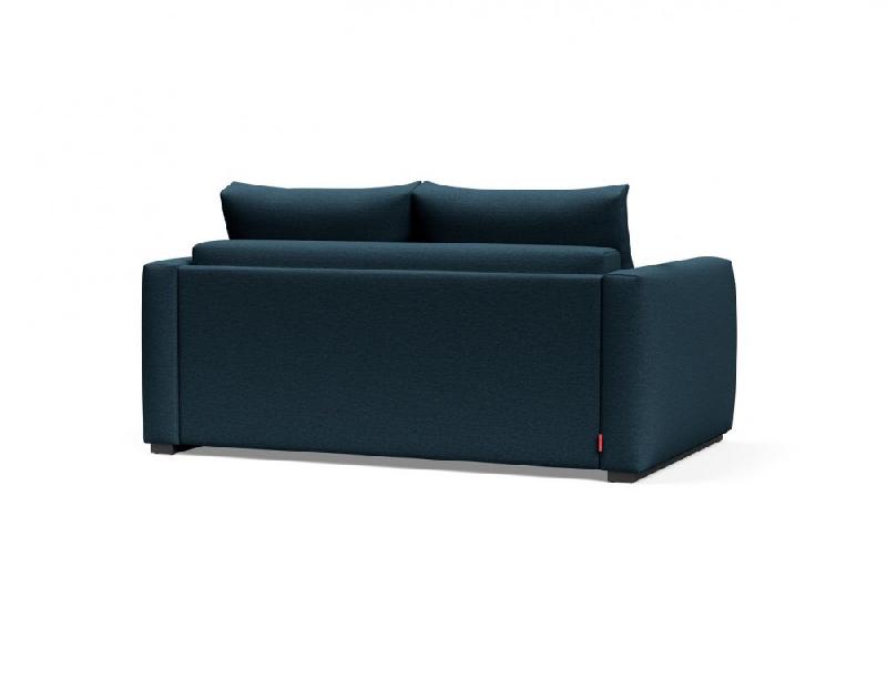 Canapé design convertible lit COSIAL - Innovation Living - Tissu Argus Navy Blue - Accoudoirs rembourrés - 140x202cm_3