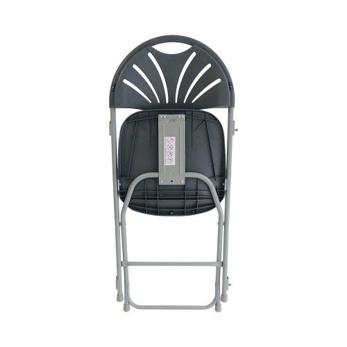 Olga M2 - Chaise pliante en plastique gris/gris - Vif Furniture - extérieure et empilable_3