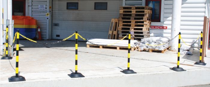 Pk906rb - barrière à chaîne poteaux plastique - signals - h 900 x ø 40 mm_3