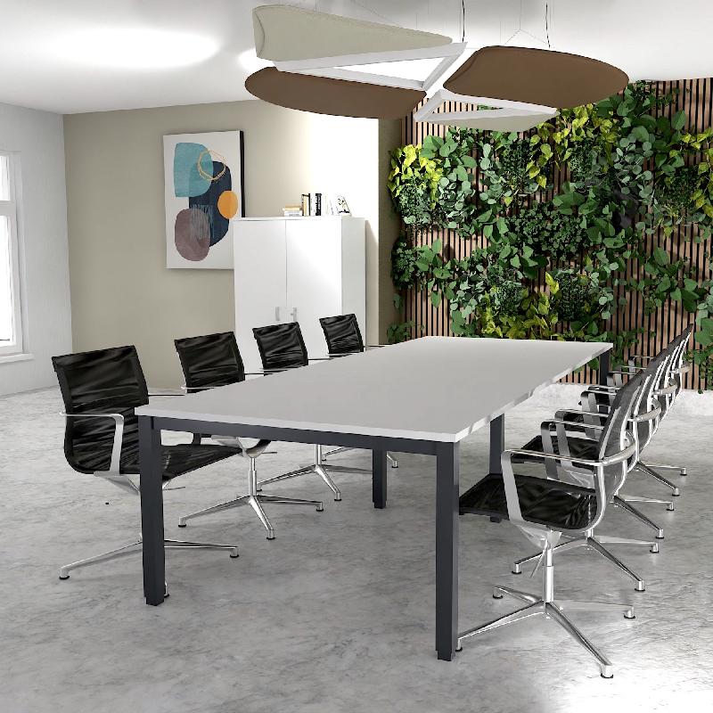 Table de reunion tempo 8-10 personnes - MOBEL LINEA - anthracite, blanc, 300_3