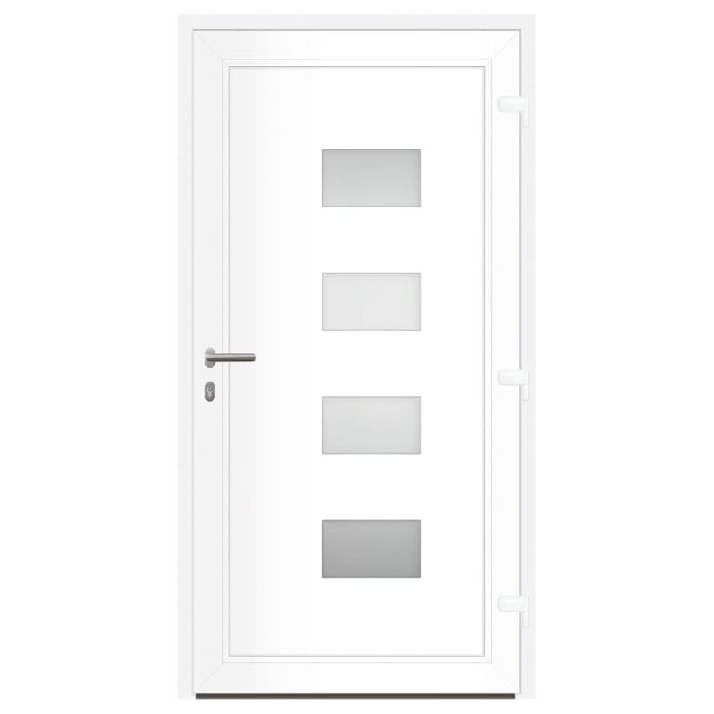 Vidaxl porte d'entrée anthracite 110x210 cm aluminium et pvc 3157070_3