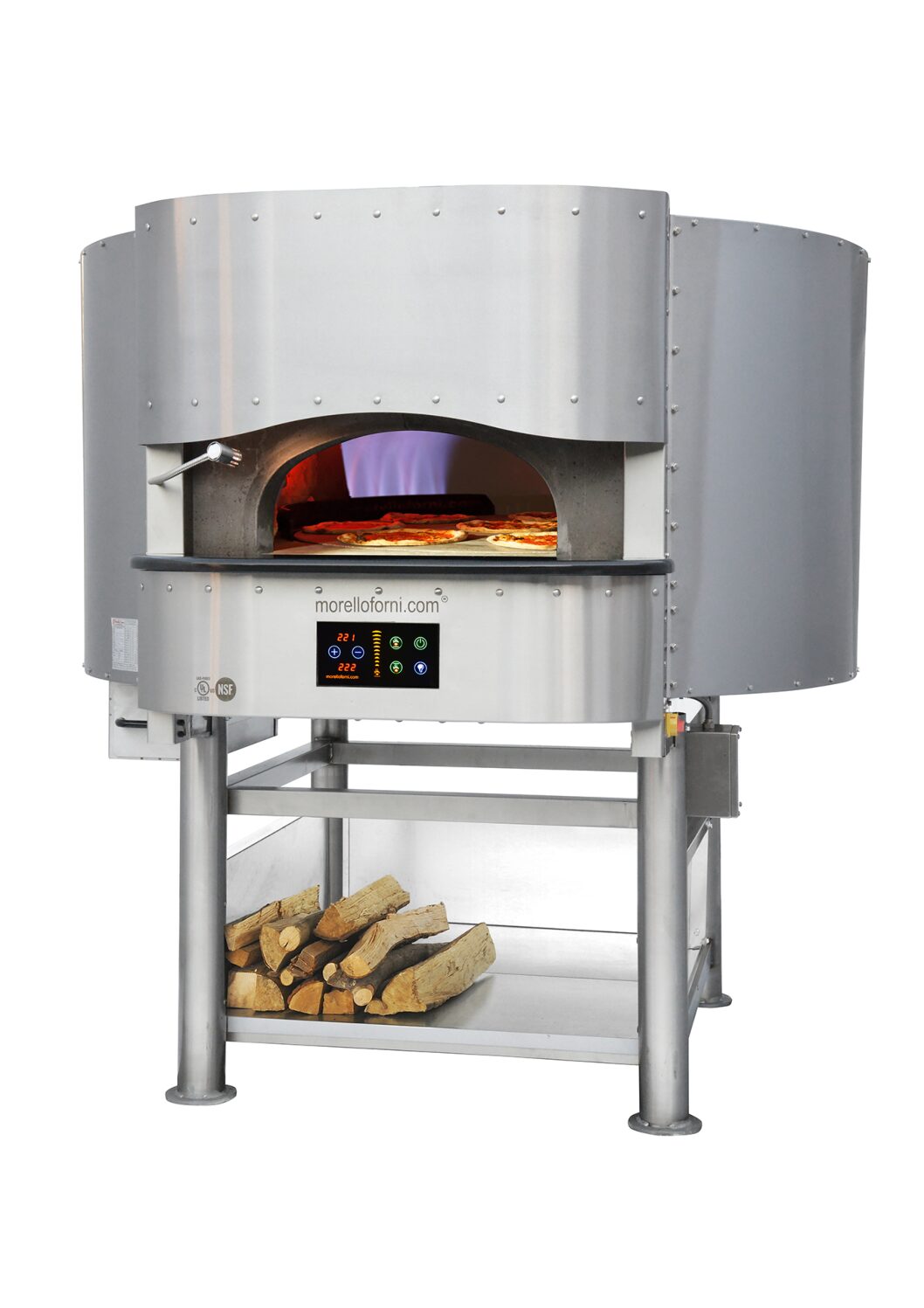 Four à pizza statique avec fonctionnement hybride à gaz et bois - morello forni - ligne fgi_3