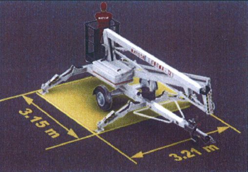 Nacelle tractable parma avec plancher atteignant 10,22 mètres