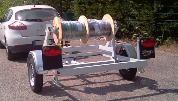 S 505 L - Remorque Porte-Touret SIPREL - Charge utile 510 Kg - ø 750 à 1400 mm - PTAC 750 Kg_3