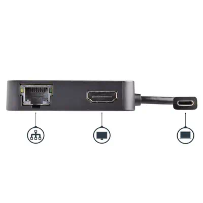 Adaptateur Multiport USB C - Mini Station d'Accueil USB-C Vidéo HDMI 4K - Gigabit Ethernet, Hub USB_3