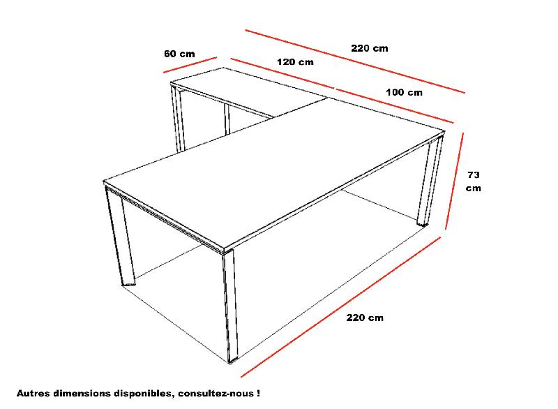 Bureau d'angle en verre Star- Mobel Linea - 220, Verre Blanc_3