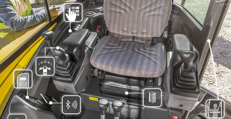 Engin compact Volvo ECR35D pour travaux de précision