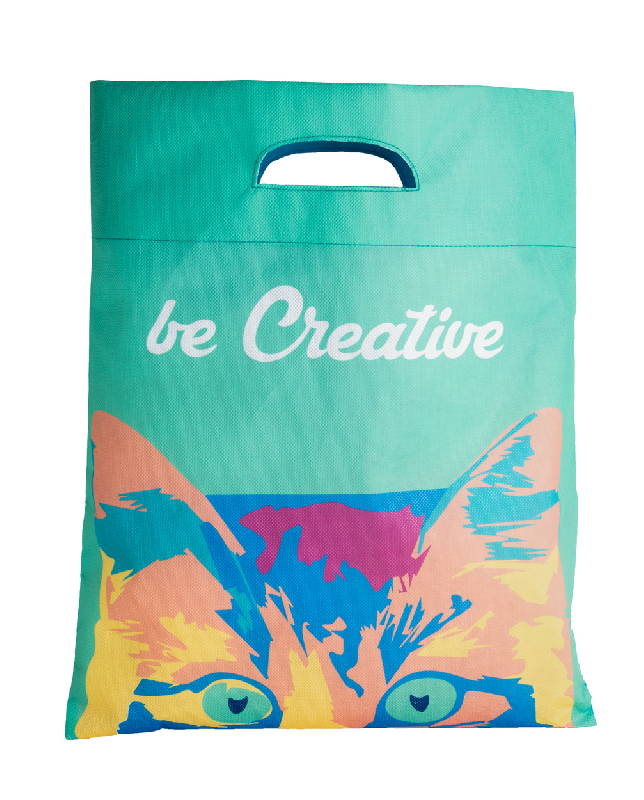 Sac shopping publicitaire en non-tissé - poignées découpées - impression sublimation - 80 g/m2_3
