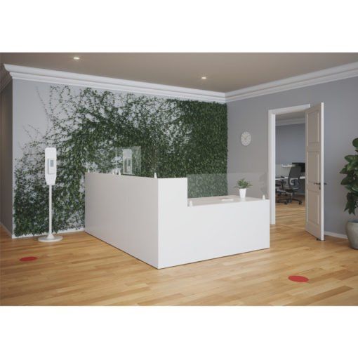 Distributeur de gel hydroalcoolique automatique sur pied - adzeo sas - dimensions : 380 × 380 × 1630 mm_3