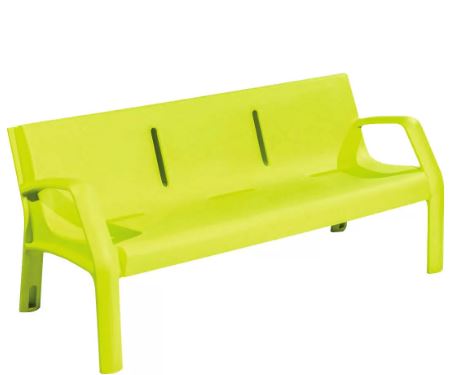 Banc public Alvium en polyéthylène 100 % recyclable - 170 cm - Anti-U.V. et anti-graffitis_3