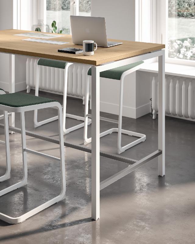 Table haute CREO - OFFICITY - Chêne blanchi, 160 x 80 cm_3