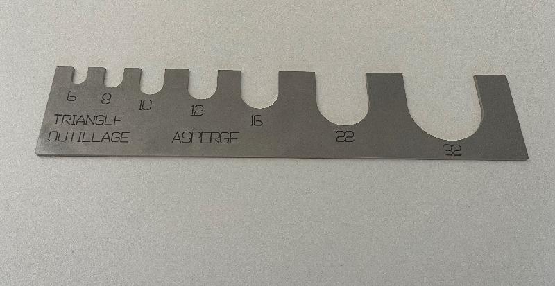 Calibreur à asperge en inox - Réf. 723702 - Triangle - Diamètres Ø 6-8-10-12-16-22-32mm_3