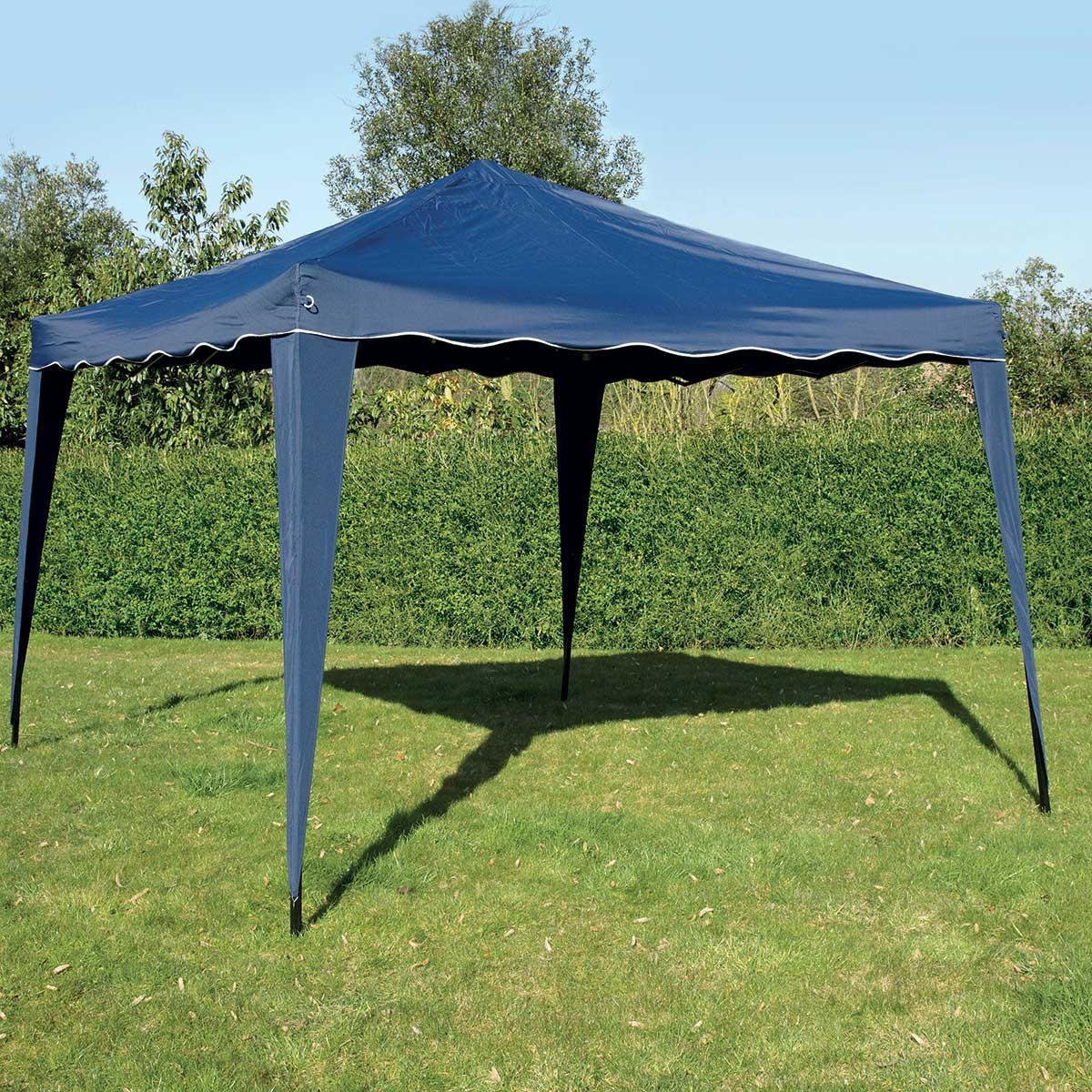 Tente pliante 3x3m - 160 g/m² bleu - Structure en acier - Réglable sur 5 hauteurs_3