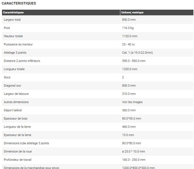 Double soc ddp-30 - charrue agricole - deleks - poid	116.0 kg_3