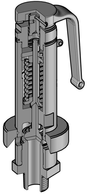 Soupape de sécurité inox - gamme 8C - H+Valves - différents diamètres et plage de tarage étendue_3