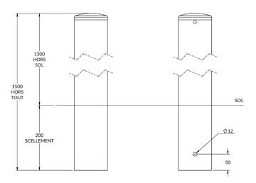 POTEAU POUR PLACE DE PARKING ROUGE ET BLANC_3