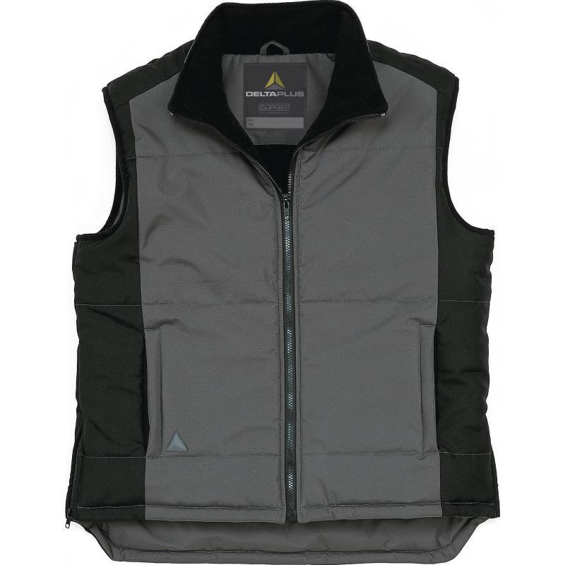Gilet sans manche polyester Pongee enduit PVC - Fidji - chaud avec col doublé polaire et 3 poches_3
