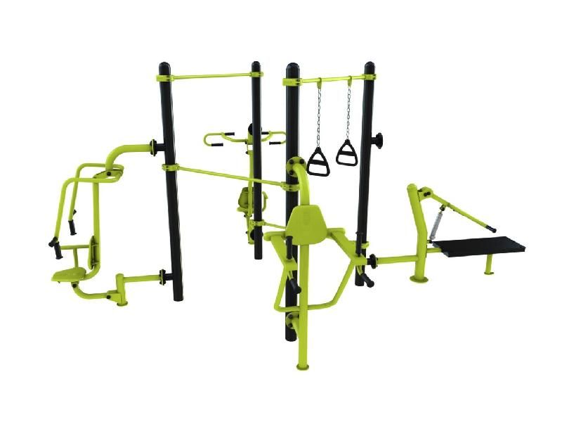 Station Combo 4-2 - Barre traction,  TRX, Pull, Push, Chaise romaine, Chest press_3