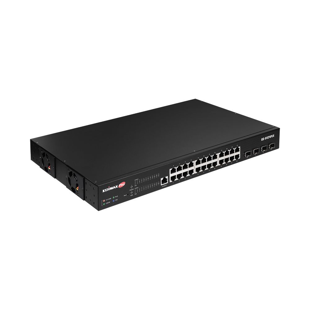 Commutateurs - switch - Emidax GS-5424PLX - 24 ports Gigabit PoE+ avec 4 ports Uplink 10GbE SFP+_3