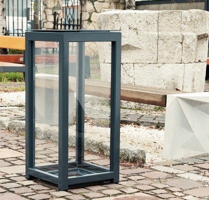 Poubelle anti-terroristique Altus 03.052.4.Sn - Zano - 55L - Acier inoxydable ou noir - Options bois et couleurs RAL_3