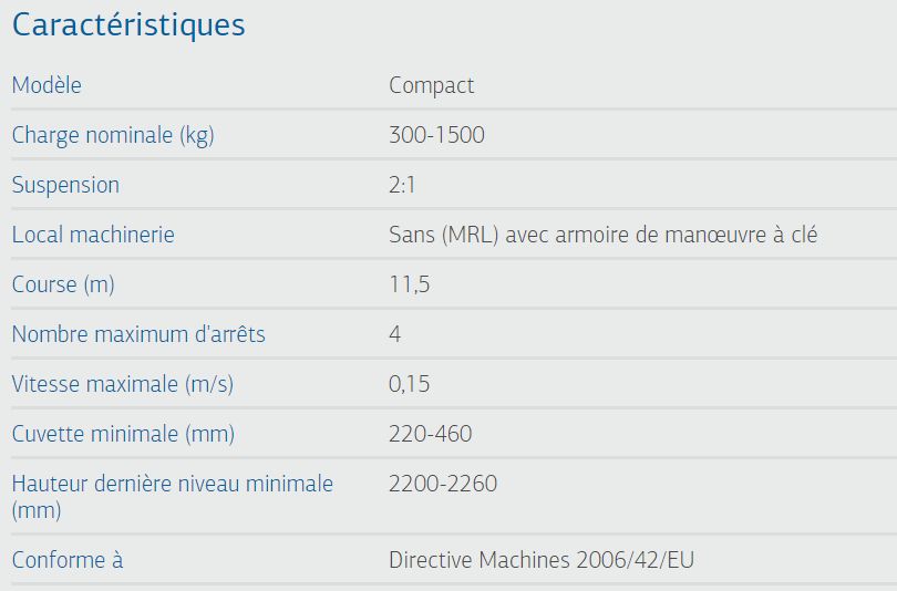 Monte-charge compact pour bâtiments industriels - Kleemann Hellas - charge de 300 à 1500 kg - hydraulique et personnalisable_3