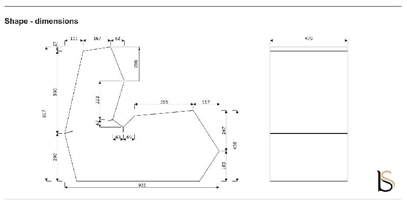 Chauffeuse d'accueil Shape - MDD - River noir_3