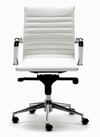 Fauteuil de Direction Bas Dossier LEO - Noir ou Blanc - Référence 7652 FR206 - Mécanisme basculant et réglable_3