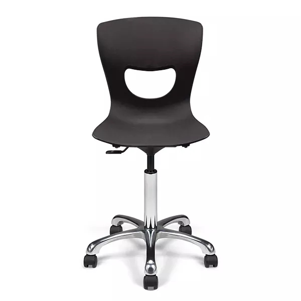 Chaise de bureau sur roullettes So Tivoli - P23, Placet d'assise tissu gris, Avec_3