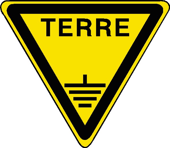 Signalisation avertissement des risques - sécurité électrique ISO 7010 - vinyle adhésif, PVC 1mm, aluminium_3