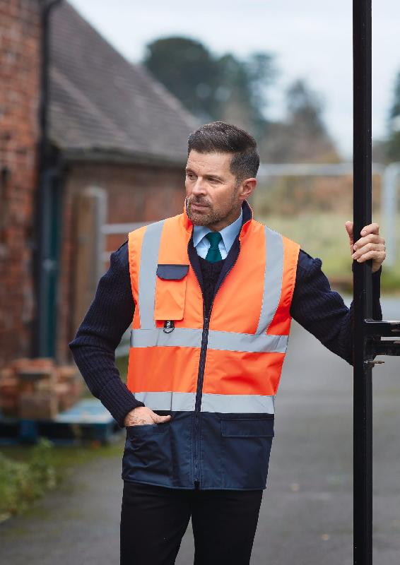 Bodywarmer rembourré haute visibilité - Imperméable et confortable - Réf: YHV005_3