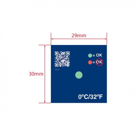 Indicateur de gel - Freezecheck Plus - version 0°C, paquet de 100, précis et simple à interpréter_3