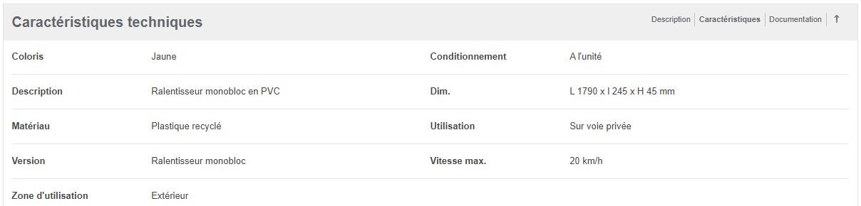 Rm179 - ralentisseur de vitesse - signals - dimension l 1790 x l 245 x h 45 mm_3