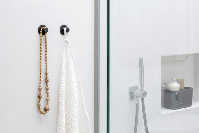 Crochets à serviettes Brabantia ReNew - kit de 2 - vis et papier adhésif inclus - Dark Grey_3