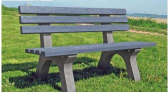 Banc urbain en plastique recyclé - TRAFALGAR SQUARE - 200 cm et 150 cm disponibles_3