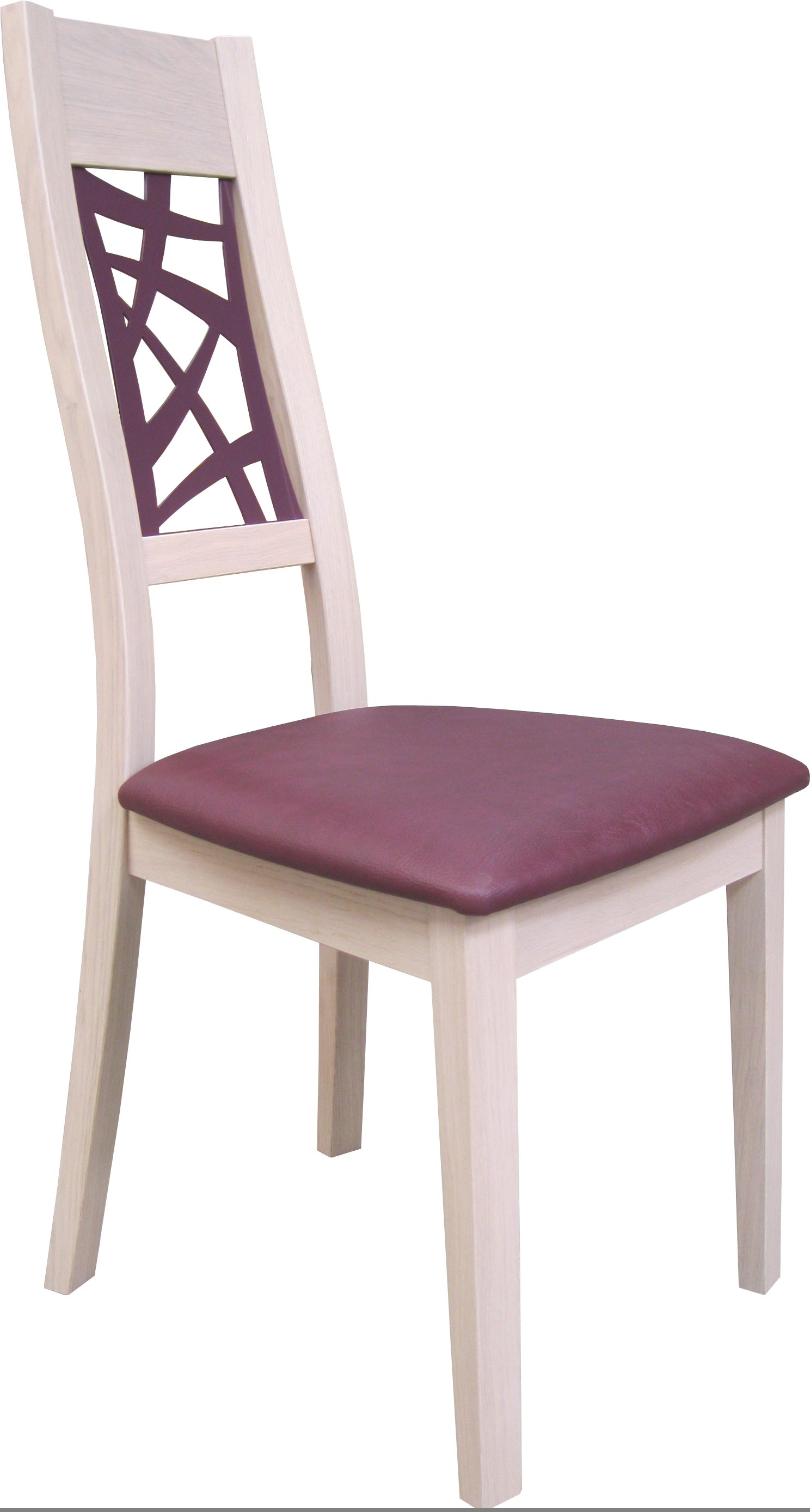 Chaise loane en bois massif et metal_3