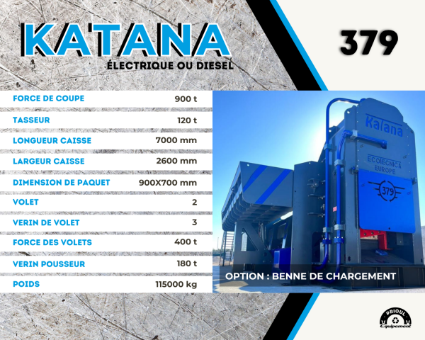 Presse Cisaille Katana - 900 Tonnes - Compression par Volets pour Environnements Industriels_3