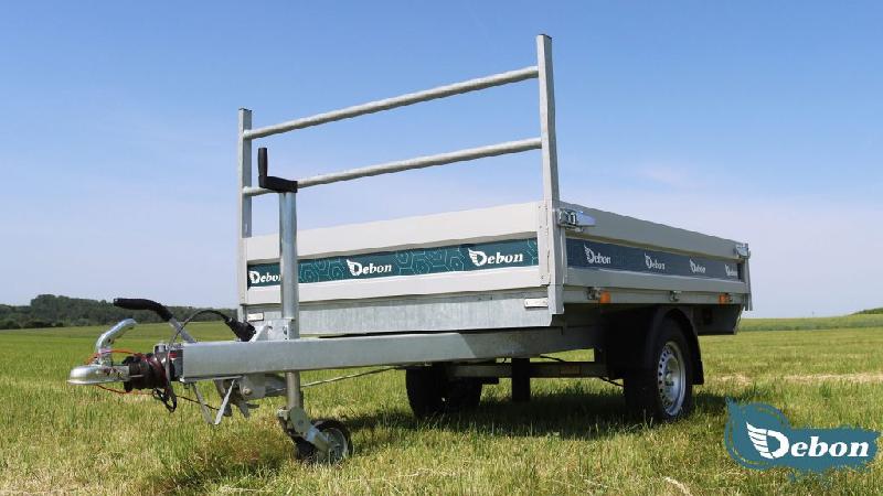 Benne DEBON PW0 LUX - 245 x 160 CM - 1300 Kg - 1 essieu freiné - pompe électrique - Reference 42950_3