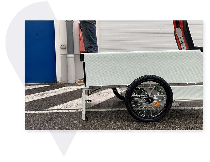 Triporteur avec freinage hydraulique à disque avant et arrière