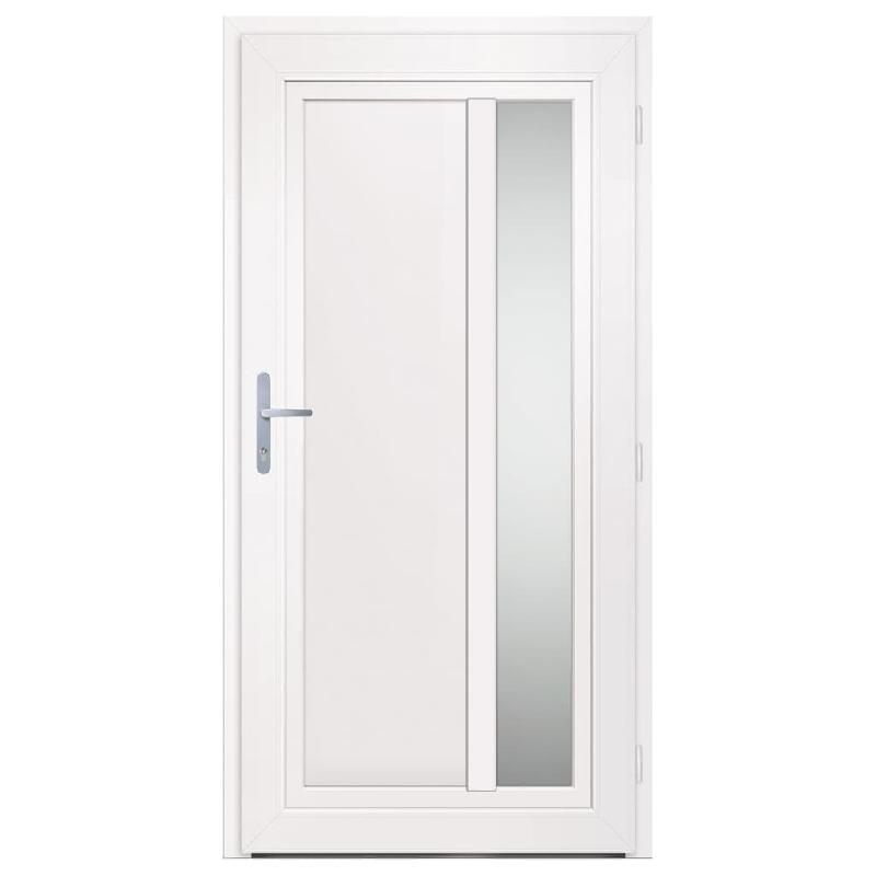 Vidaxl porte d'entrée blanc 98x200 cm pvc 3157097_3