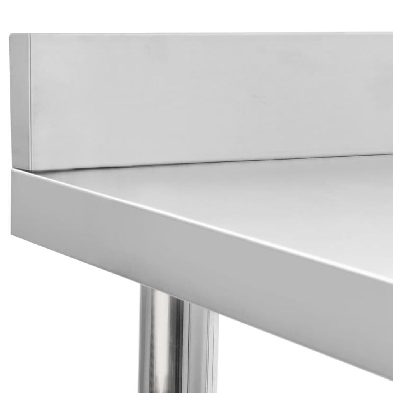 Vidaxl table de travail de cuisine avec dosseret 60x60x93 cm inox 51185_3