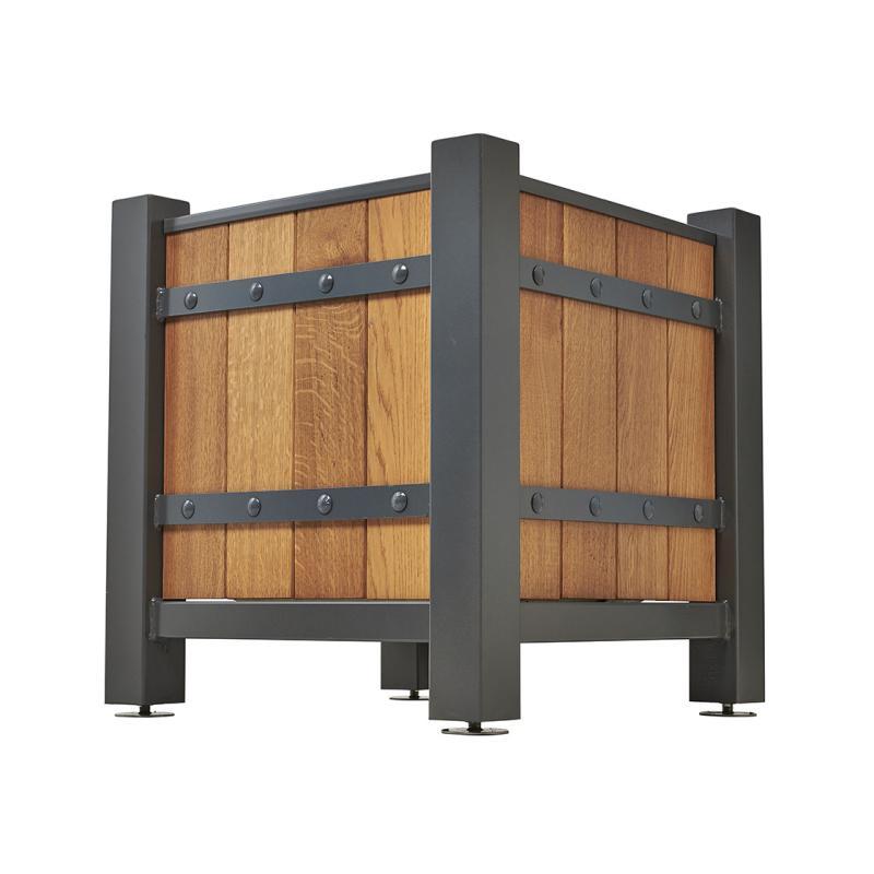 Bac à palmier Sarlat - Réf : 201277.Gpro.Chec - Châssis acier et panneaux en chêne PEFC, finition acajou ou chêne clair_3