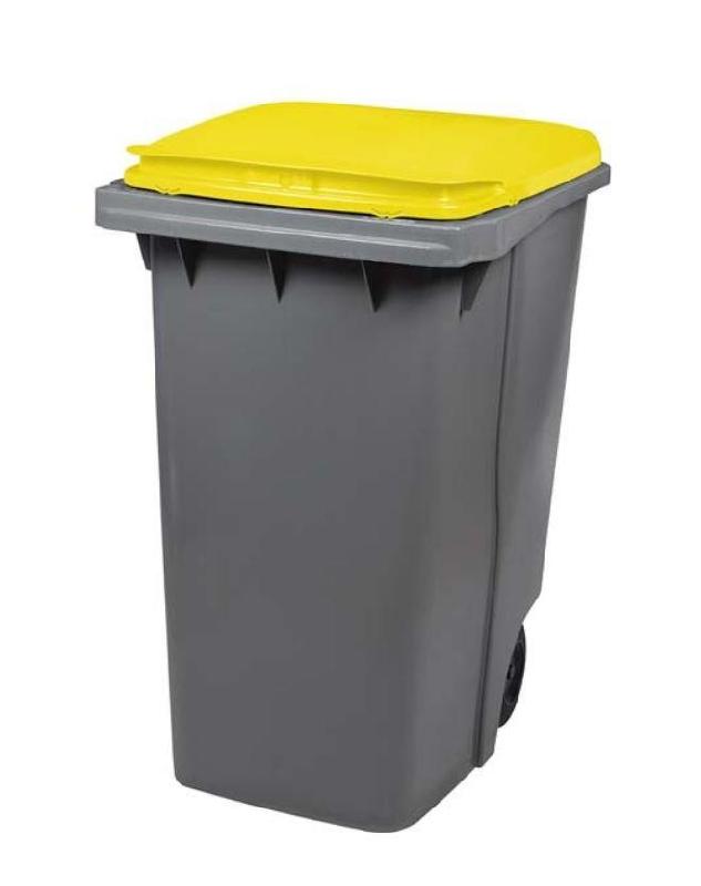 Conteneur Korok 2 Roues 340L - Polyéthylène haute densité, anti-UV, roues en caoutchouc massif_3