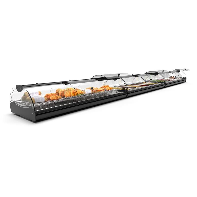 Vitrine réfrigérée SELF-SERVICE - 6 bacs GN 1/3 - 1320 mm | Sayl Barcelona - avec 6 bacs GN 1/3_3