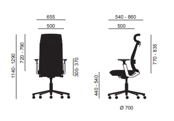 Fauteuil Ergonomique de Direction TORRENT - Translation d'Assise, Têtière et Soutien Lombaire Réglables - Référence 7786 FR206_3