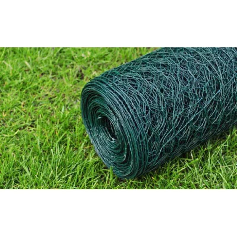 Vidaxl grillage acier galvanisé et revêtement en pvc 25x0,5 m vert 140405_3